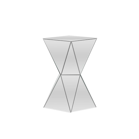 Baxton Studio Rebecca Contemporary Multi-Faceted Mirrored Side Table 114-6184